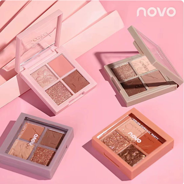 NOVO四色眼影闪粉哑光