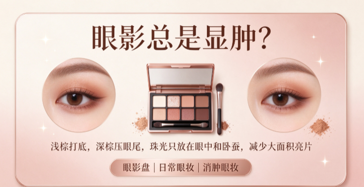 眼影总是显肿？